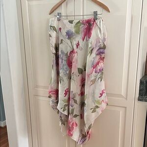 Ralph Lauren Watercolor Floral Midi Skirt
